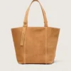 24/7-Tasche aus kamelfarbenem Wildleder mit Fransen