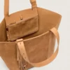 24/7-Tasche aus kamelfarbenem Wildleder mit Fransen