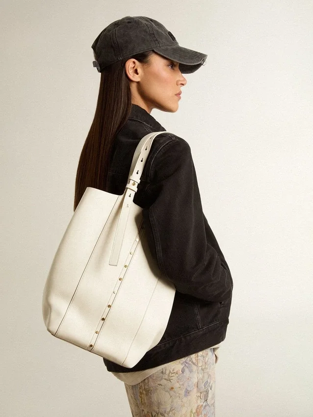 24/7-Tasche North South aus butterfarbenem Leder mit verstellbaren Griffen