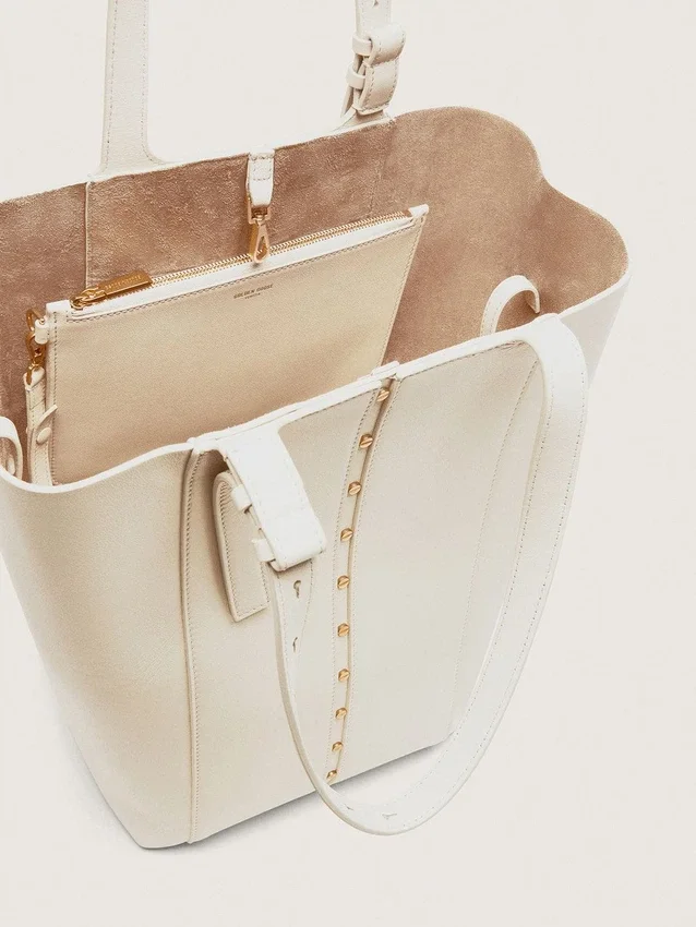 24/7-Tasche North South aus butterfarbenem Leder mit verstellbaren Griffen