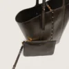 24/7-Tasche «North South» aus schwarzem, auf Alt getrimmtem Leder mit verstellbaren Griffen