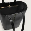 24/7-Tasche «North South» aus schwarzem Leder mit verstellbaren Trägern