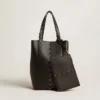 24/7-Tasche «North South» aus schwarzem Leder mit verstellbaren Trägern