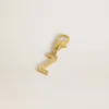 Anhänger in Form des Buchstabens Z aus goldfarbenem Messing mit Kristallen