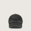 Anthrazitfarbene Baseballkappe mit Ton-in-Ton gesticktem Stern