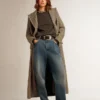 Anthrazitgraues Damen-Sweatshirt mit Kristallen