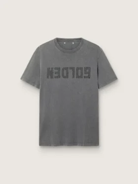 Anthrazitgraues Herren-Hemd mit Distressed-Optik