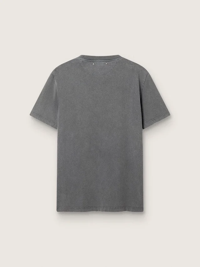 Anthrazitgraues Herren-Hemd mit Distressed-Optik