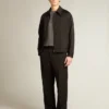 Anthrazitgraues Herren-Hemd mit Distressed-Optik