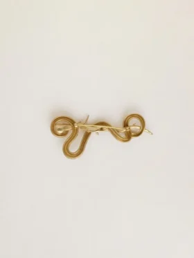Antikgoldfarbene Brosche in Schlangenform
