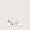 Baby-School aus Nappa mit beigem Wildlederstern und Maskottchen-Print