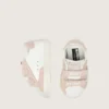 Baby School aus Nappa mit rosa Stern aus Wildleder und Maskottchen-Print