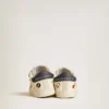 Baby-School aus Nappaleder mit Musikprint und weissem Stern aus Wildleder