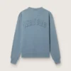 Babyblaues Sweatshirt mit umgekehrtem Logo auf dem Rücken – Jersey Capsule