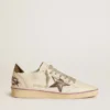 Ball Star aus Mesh und Leder mit Stern aus Metallic-Leder und Fersenlasche