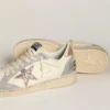 Ball Star aus Nappa mit Glitzerstern und metallischer Fersenlasche