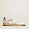 Ball Star aus Nappa und Mesh mit silbernem Metallic-Lederstern