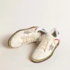 Ball Star aus Nappa und Mesh mit silbernem Metallic-Lederstern