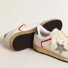 Ball Star aus Nappa und Mesh mit silbernem Metallic-Lederstern