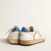 Ball Star aus Nappa und Mesh mit silbernem Metallic-Lederstern