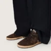 Ball Star für Damen aus braunem Wildleder mit braunem Lederstern und Fersenlasche