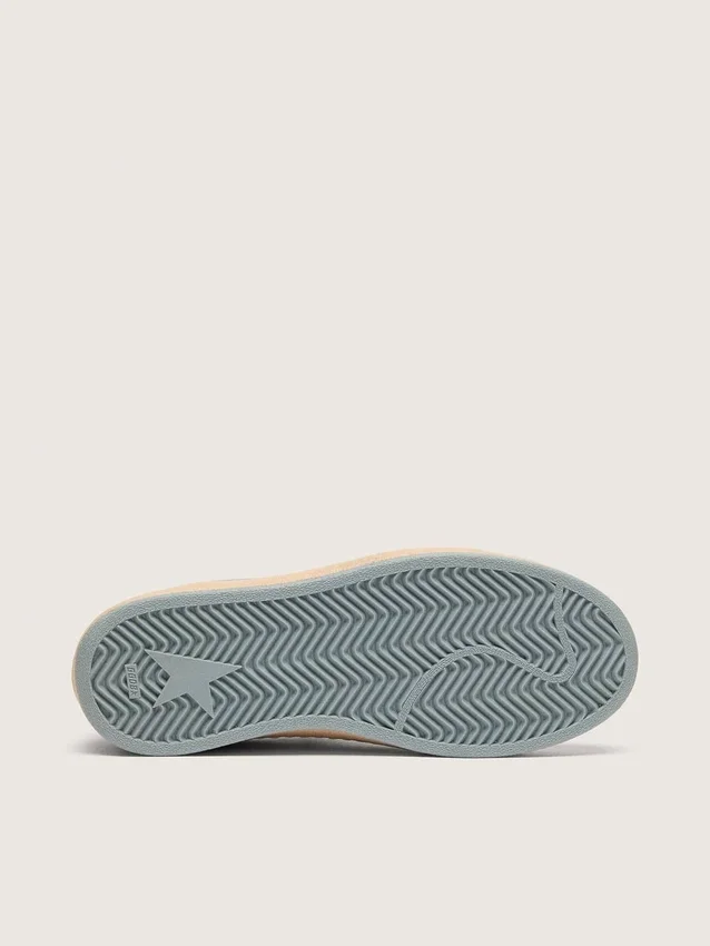 Ball Star für Damen aus hellblauem Wildleder mit weissem Stern
