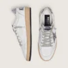 Ball Star für Damen aus Nappa mit silbernem Glitzerstern und Fersenlasche