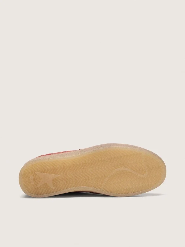 Ball Star für Damen aus rostrotem Wildleder mit Ton-in-Ton-Stern