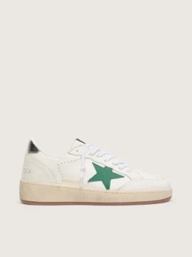 Ball Star für Herren mit grünem Lederstern und Fersenlasche aus Metallic-Leder