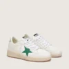 Ball Star für Damen mit grünem Lederstern und Fersenlasche aus Metallic-Leder