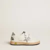 Ball Star Junior aus Nappa mit silbernem Glitzerstern und Fersenlasche