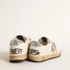 Ball Star Junior aus Nappa mit silbernem Glitzerstern und Fersenlasche