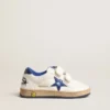 Ball Star Junior mit blauem Metallic-Lederstern und Fersenlasche