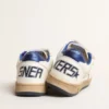 Ball Star Junior mit blauem Metallic-Lederstern und Fersenlasche