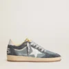 Ball Star LTD für Damen aus hellblauem Wildleder mit milchweissem Lederstern und Fersenlasche