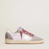 Ball Star LTD für Damen aus lila Nylon mit weissem Lederstern und Wildledereinsätzen
