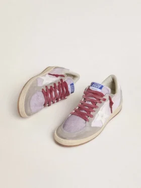 Ball Star LTD für Damen aus lila Nylon mit weissem Lederstern und Wildledereinsätzen