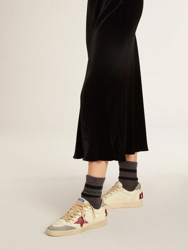 Ball Star LTD für Damen aus Nappa mit Lederstern und silberner Fersenlasche aus Wildleder