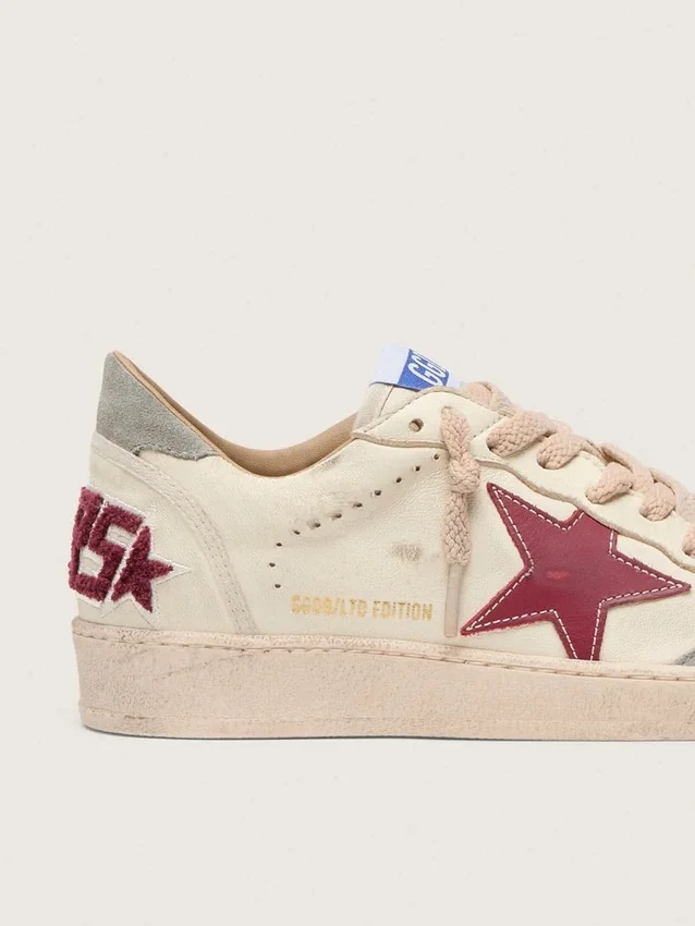 Ball Star LTD für Damen aus Nappa mit Lederstern und silberner Fersenlasche aus Wildleder