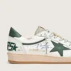 Ball Star LTD für Damen aus weissem Leder mit grünem Stern und Lederwaren