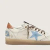 Ball Star LTD für Damen aus weissem Leder mit hellblau besticktem Stern