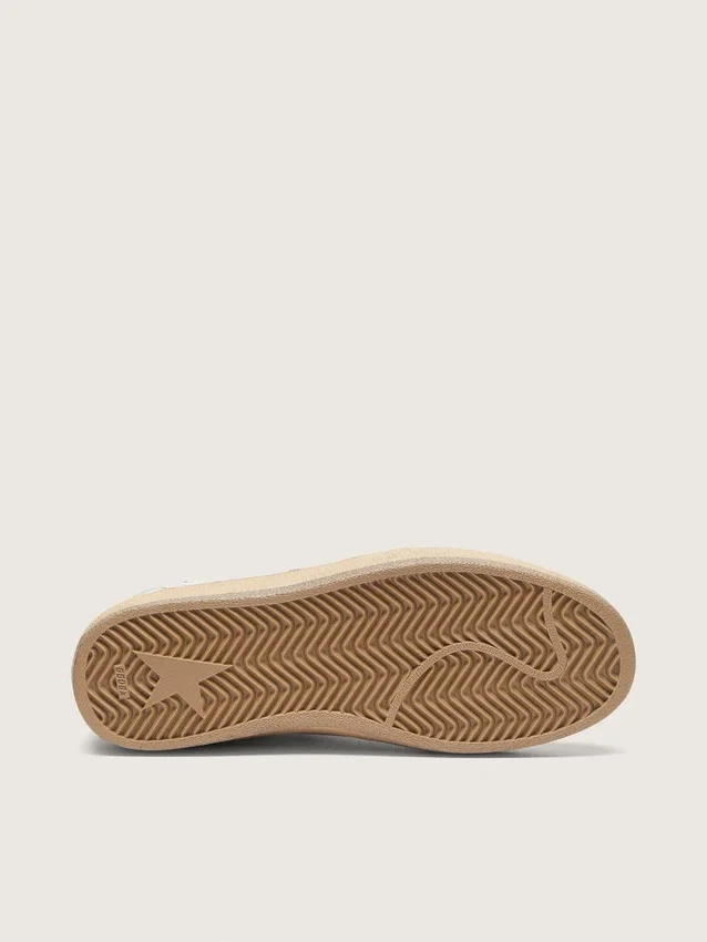 Ball Star LTD für Damen aus weissem Leder mit Stern aus Ponyfell im Animal-Print