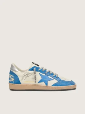 Ball Star LTD für Herren aus weissem Leder mit hellblauem Lederstern
