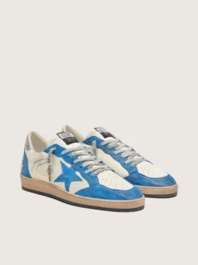 Ball Star LTD für Herren aus weissem Leder mit hellblauem Lederstern