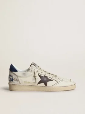 Ball Star mit schwarzem Stern und blauer Fersenlasche aus Wildleder