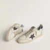 Ball Star mit schwarzem Stern und blauer Fersenlasche aus Wildleder