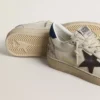 Ball Star mit schwarzem Stern und blauer Fersenlasche aus Wildleder
