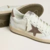 Ball Star Wishes für Damen aus weissem Leder mit einem Stern aus metallisch-bronzefarbigem Leder