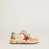 Ball Star Young aus Nappa mit Nappa-Stern und rosa Wildleder-Fersenlasche