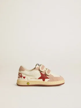 Ball Star Young aus Nappa mit Nappa-Stern und rosa Wildleder-Fersenlasche